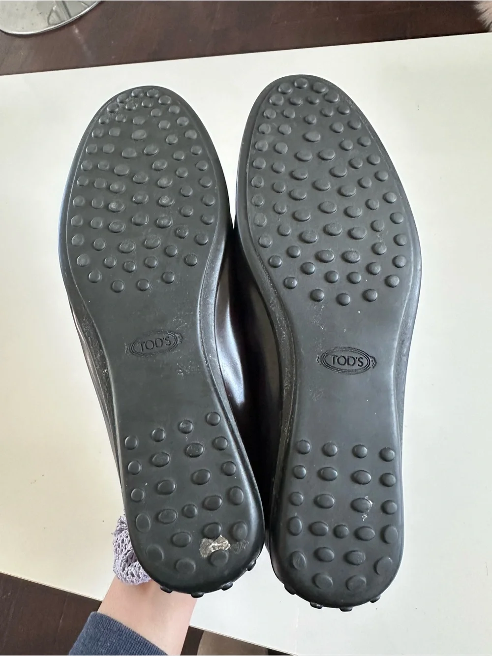 Tods Womens Patent Leather Penny Loafer burgundy Sz 38 - Picture 4 of 7